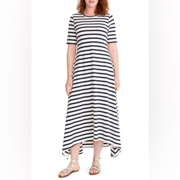 J. Crew Stripe Knit Maxi Dress Nautical S - Picture 3 of 11